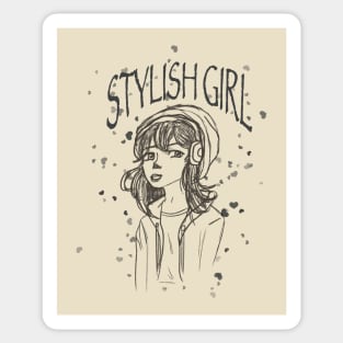 Stylish girl Sticker